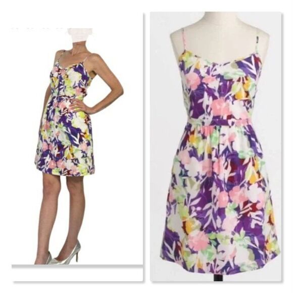 J. Crew | Printed Seaside Floral Cami Dress - [size 8] - Picture 1 of 13
